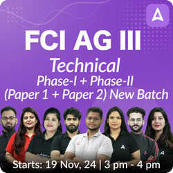 FCI AG III | Technical | Complete Phase-I + Phase-II (Paper 1 + Paper 2) | New Batch | Online Live  Classes By Adda247